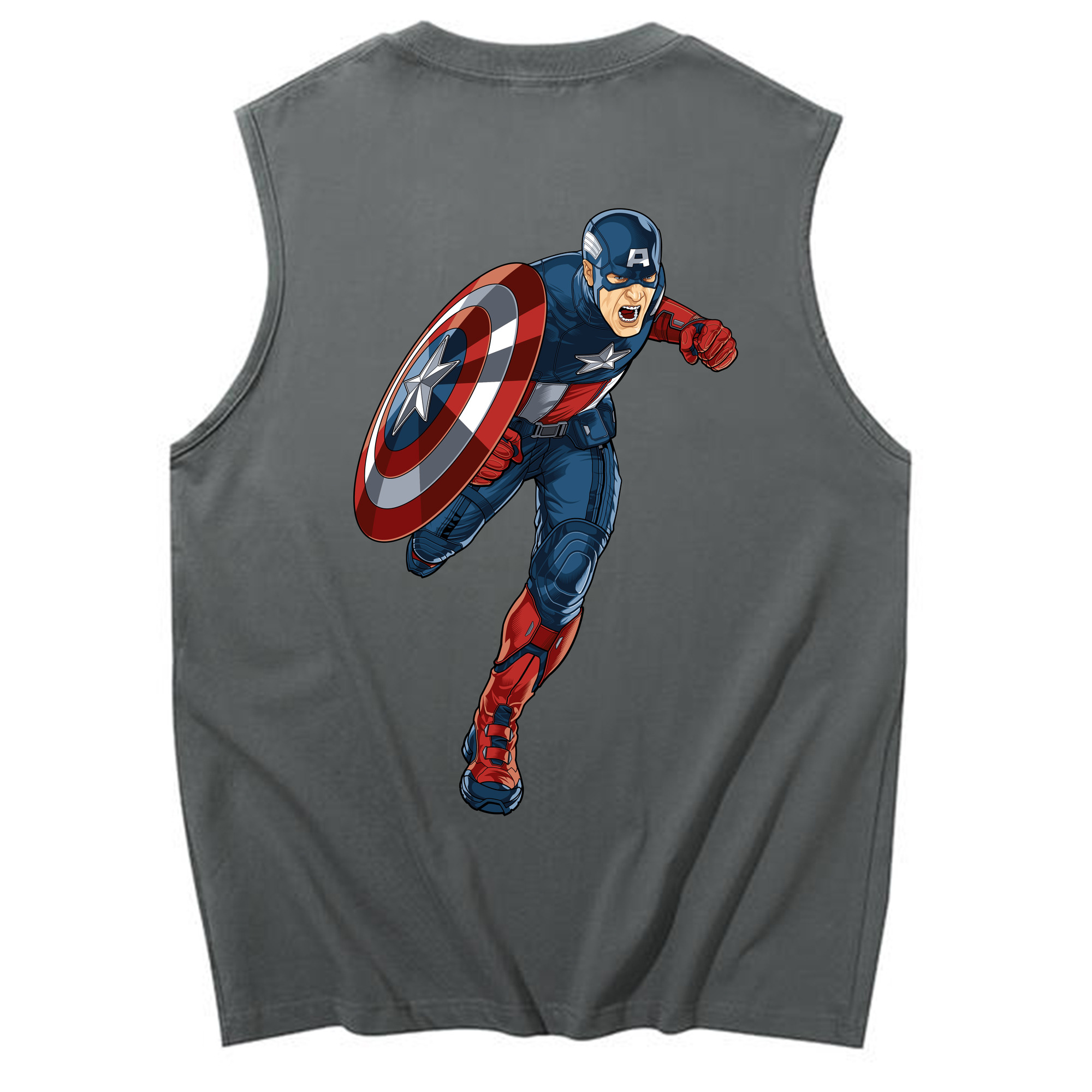 （画像用） アベンジャーズ The Avengers コットン100％タンクトップ（背面プリント）